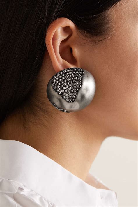 saint laurent silver earrings